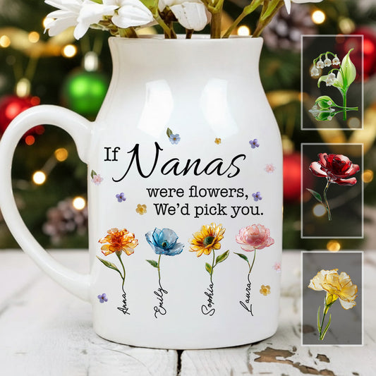 Wenn Omas Blumen wären – Personalisierte Keramikvase für Omas