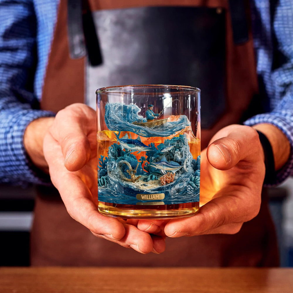Everything Will Kill You so Choose Something Fun - Personalized Fishing Whiskey Glass