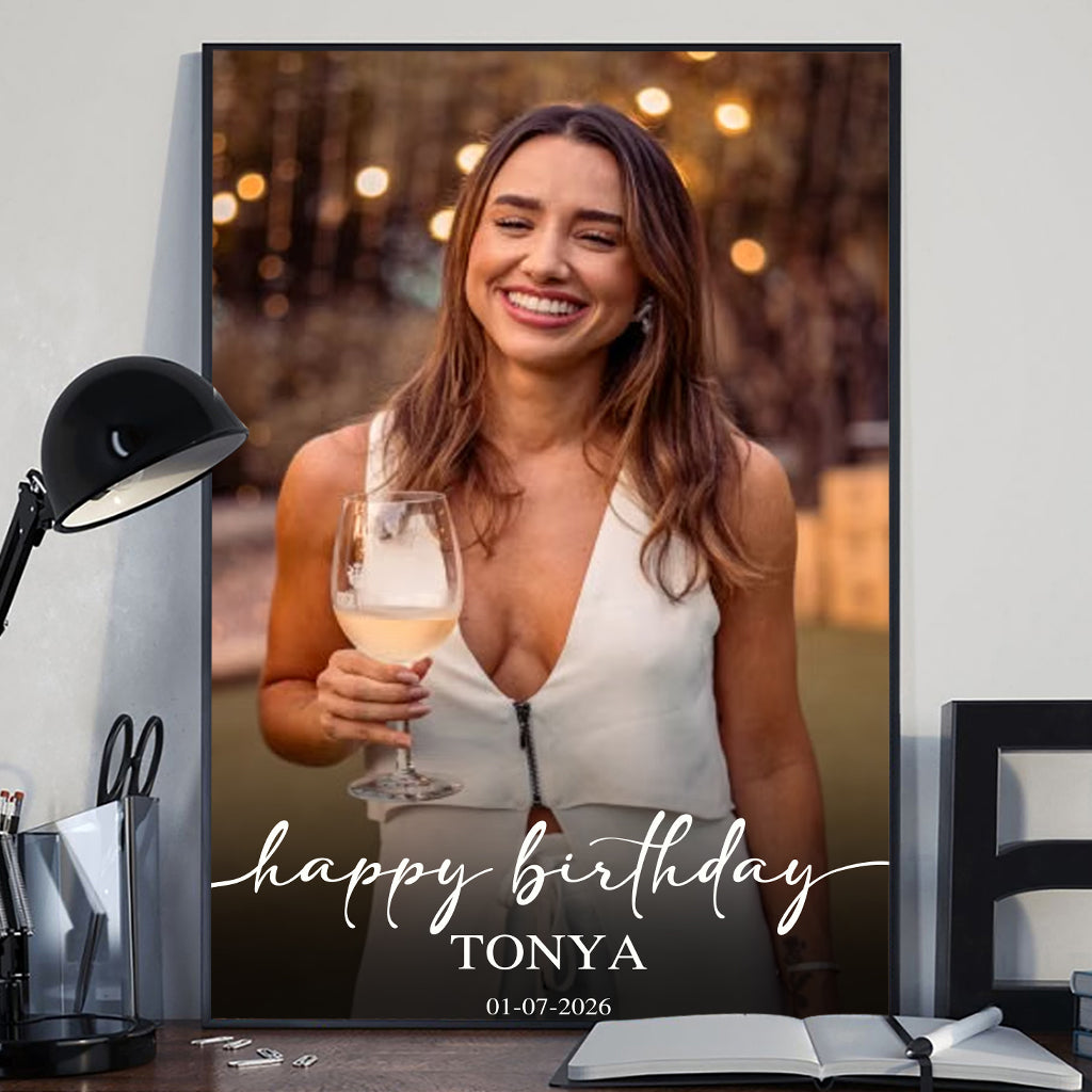 Happy Birthday - Personalized Birthday Canvas And Poster