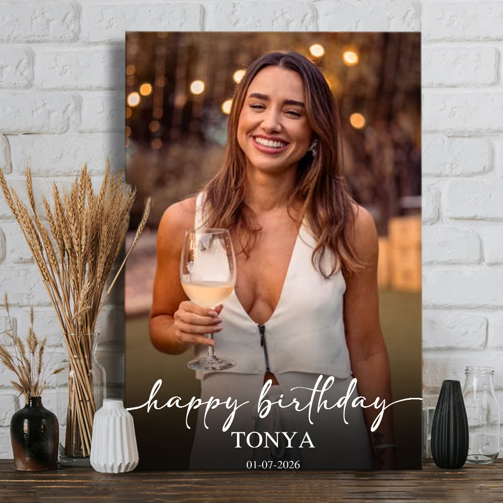 Happy Birthday - Personalized Birthday Canvas And Poster