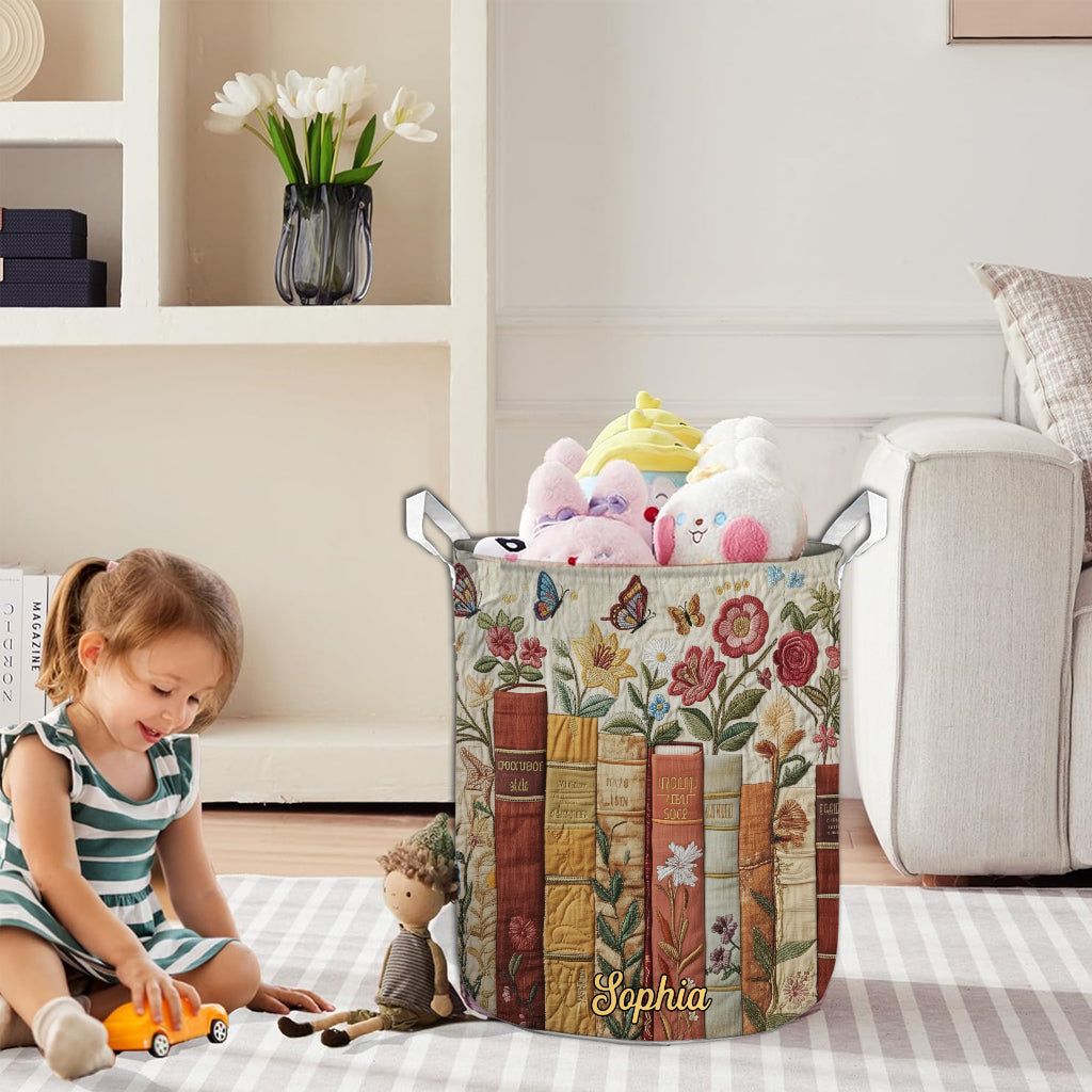 Book Flowers - Personalized Book Storage Basket