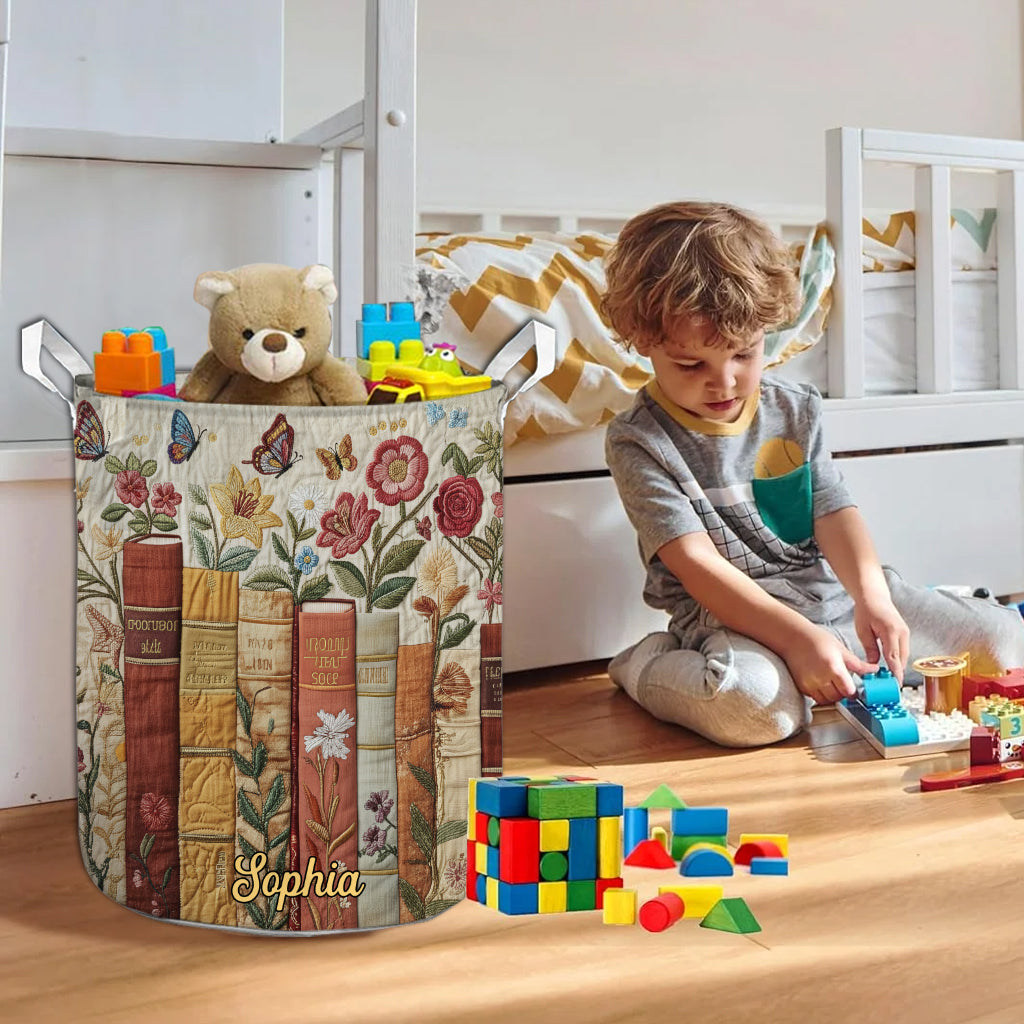 Book Flowers - Personalized Book Storage Basket