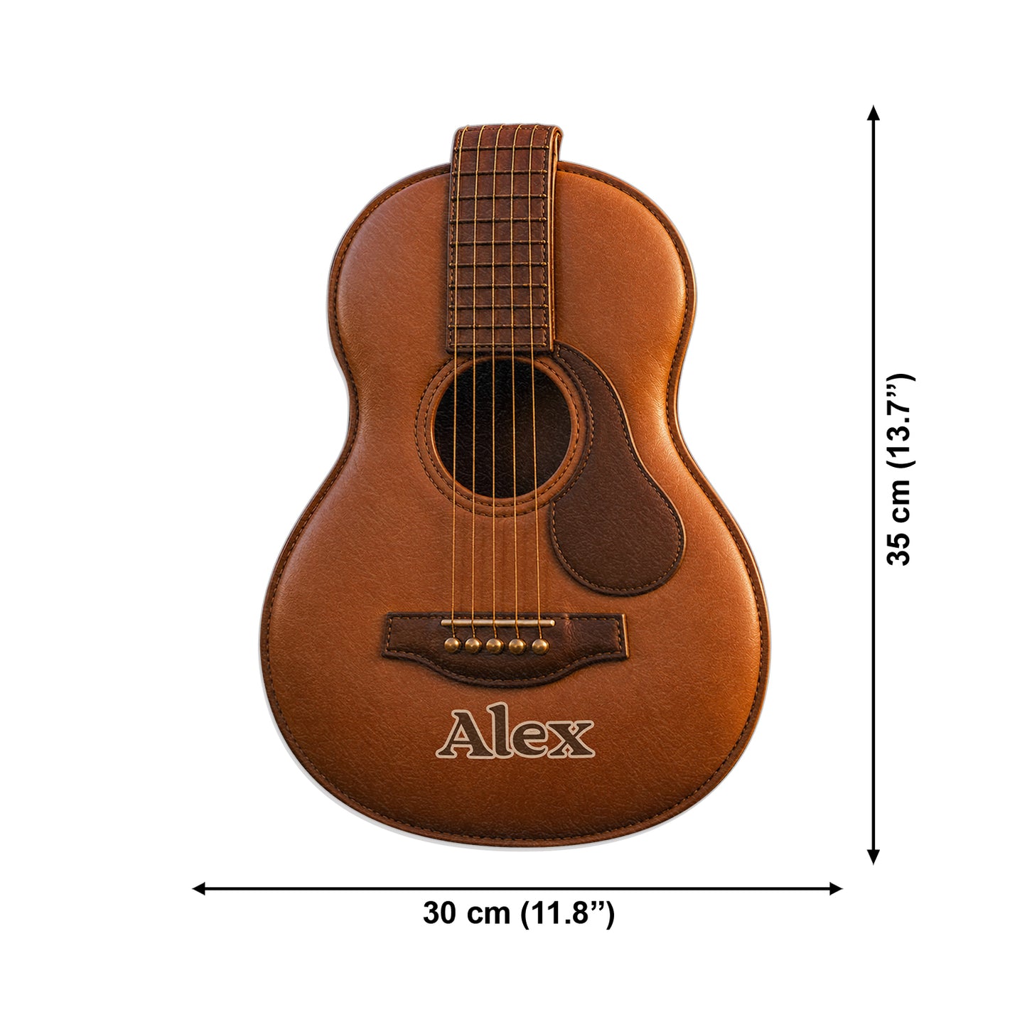 Love Guitar - Personalized Guitar Changeable Leather Patch Backpack