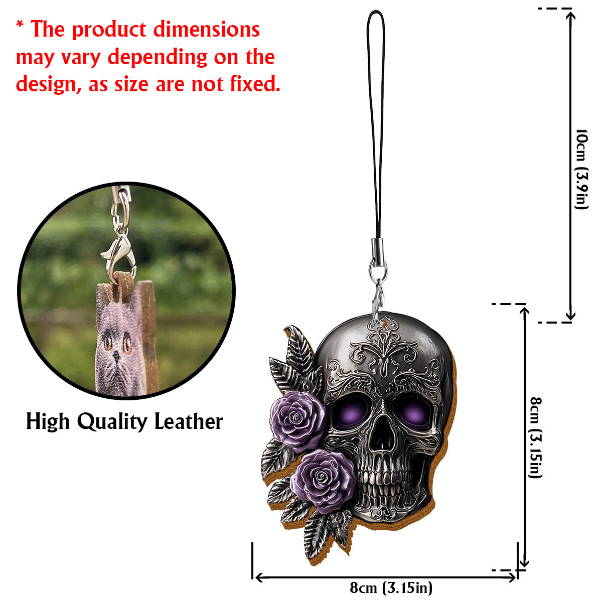 Totenkopf und Rosen – Personalisierte Totenkopf-Handyhülle mit Brieftaschenfunktion