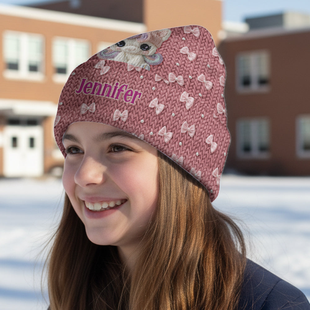 Adorable Unicorn - Personalized Kid Beanie Hat