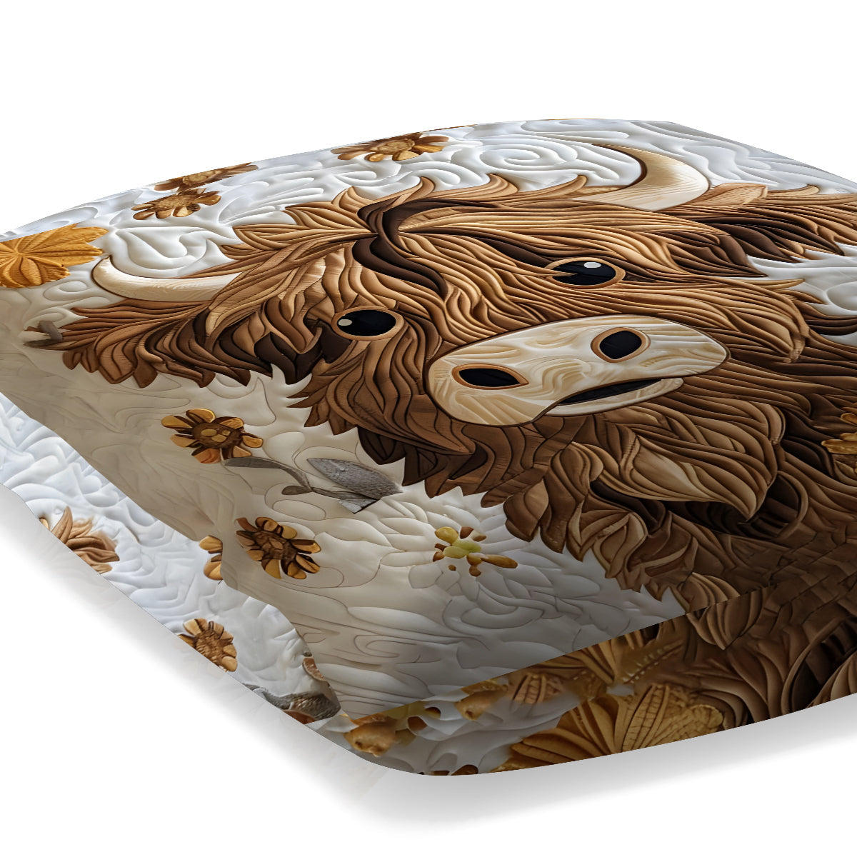 Flauschiges Hochlandrind - Hochlandrind-Dekokissen