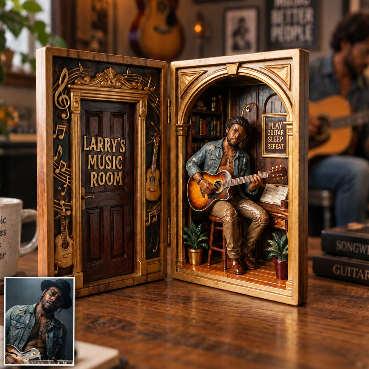 My Music Room - Personalized Guitar Acrylic Diptych