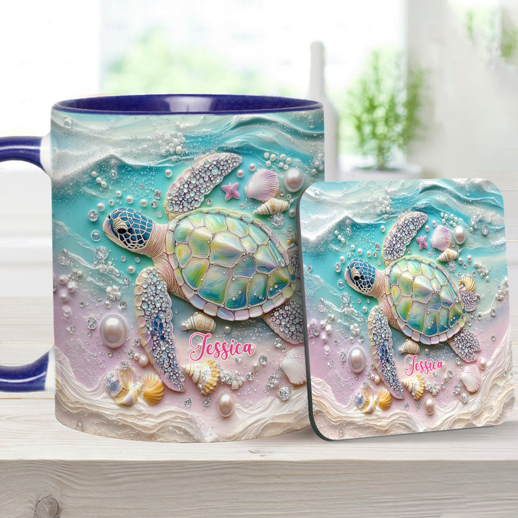 Personalisierte Tasse mit Schildkrötenmotiv
