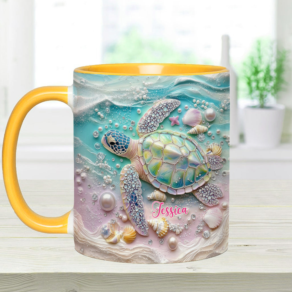 Personalisierte Tasse mit Schildkrötenmotiv