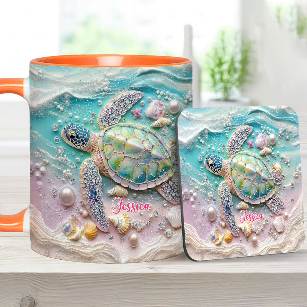Personalisierte Tasse mit Schildkrötenmotiv