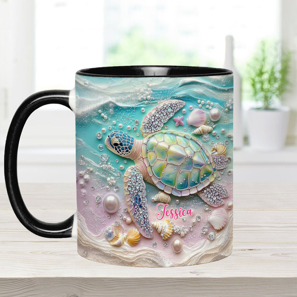Personalisierte Tasse mit Schildkrötenmotiv