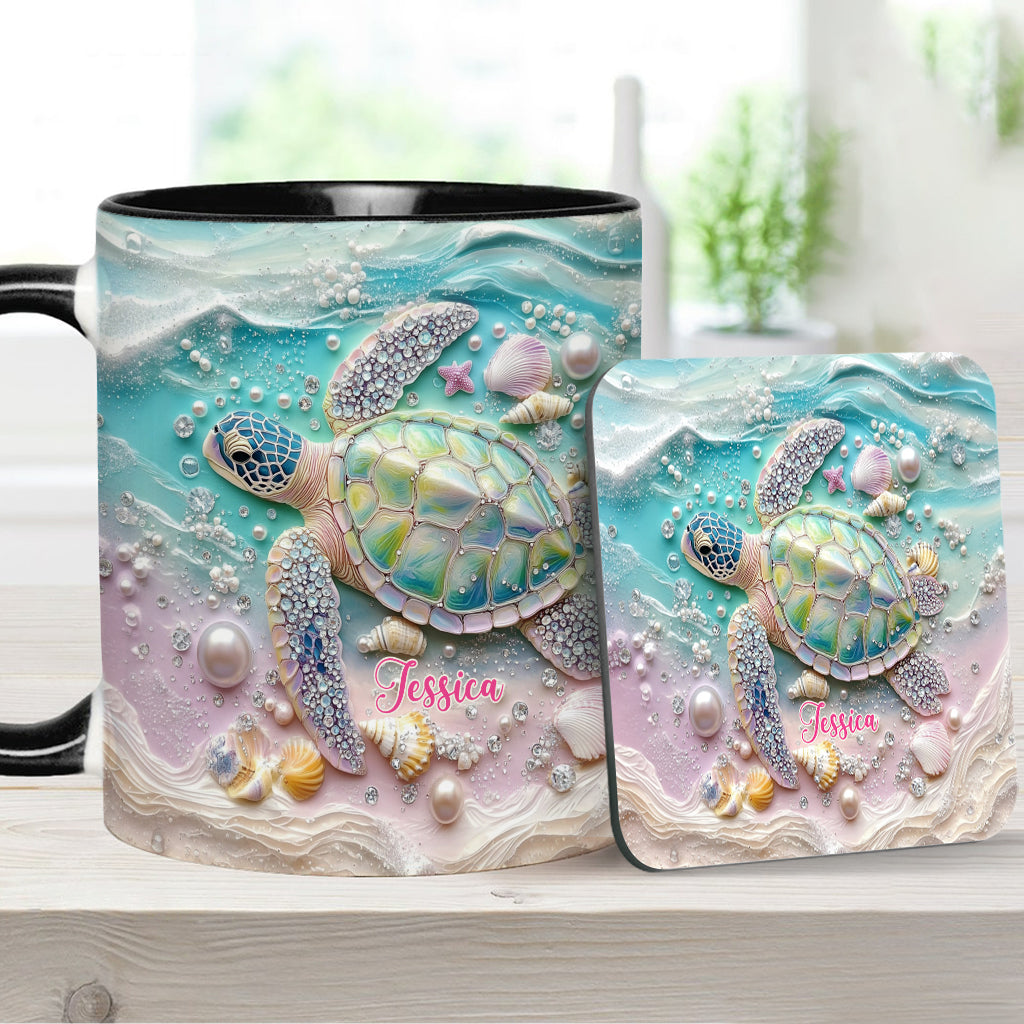 Personalisierte Tasse mit Schildkrötenmotiv
