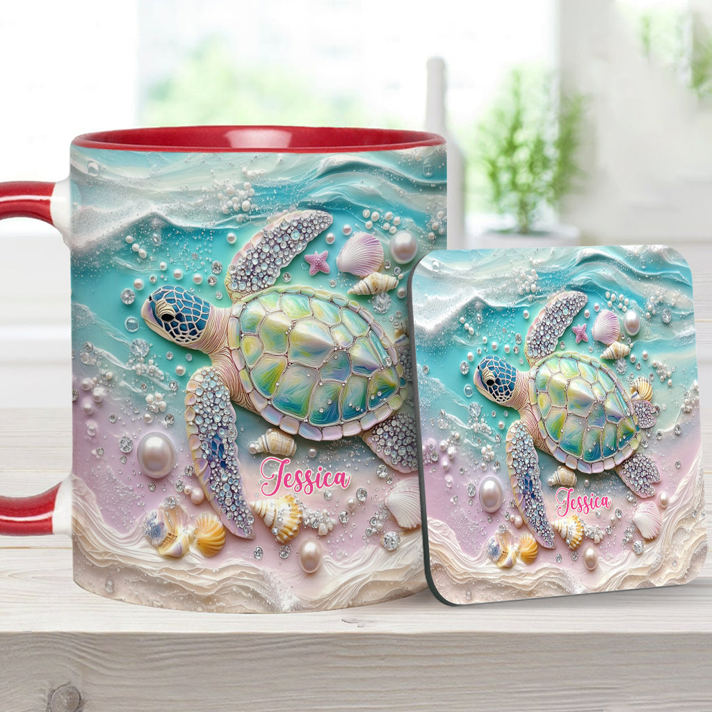 Personalisierte Tasse mit Schildkrötenmotiv