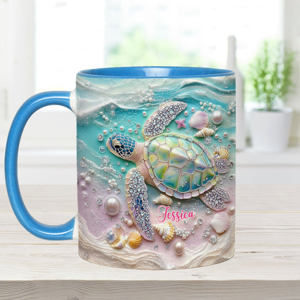 Personalisierte Tasse mit Schildkrötenmotiv
