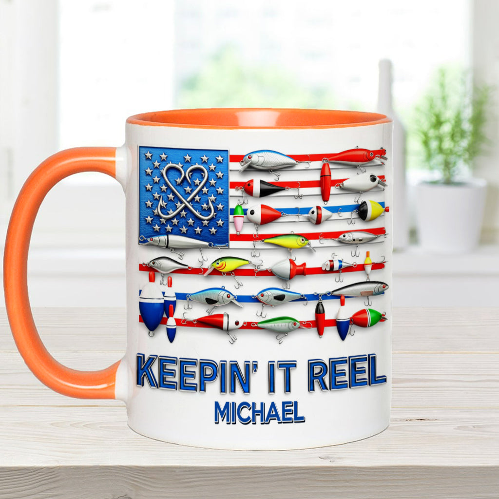 Keepin' It Reel - Personalized Fishing Accent Mug