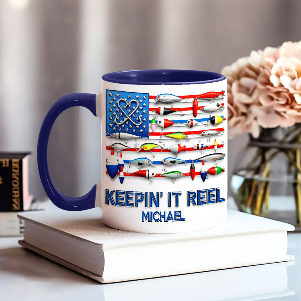 Keepin' It Reel - Personalized Fishing Accent Mug