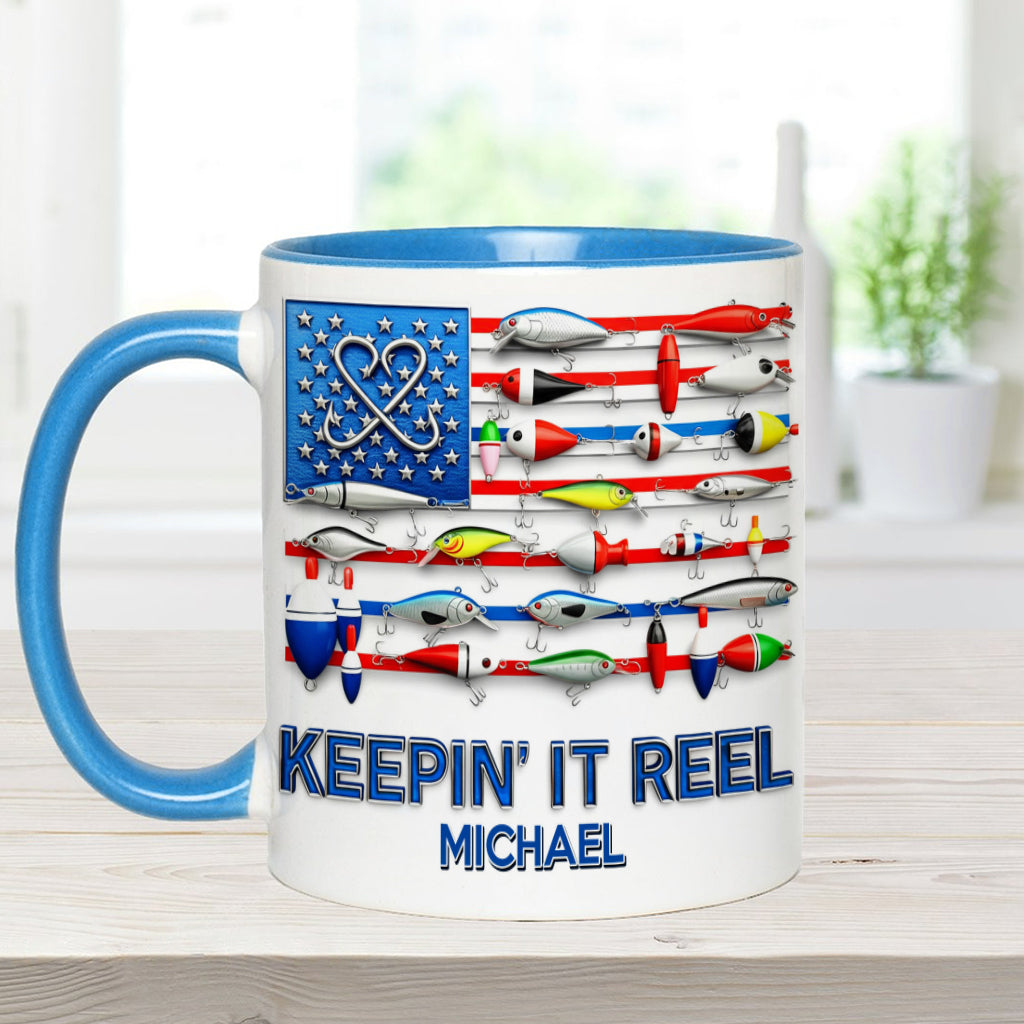 Keepin' It Reel - Personalized Fishing Accent Mug