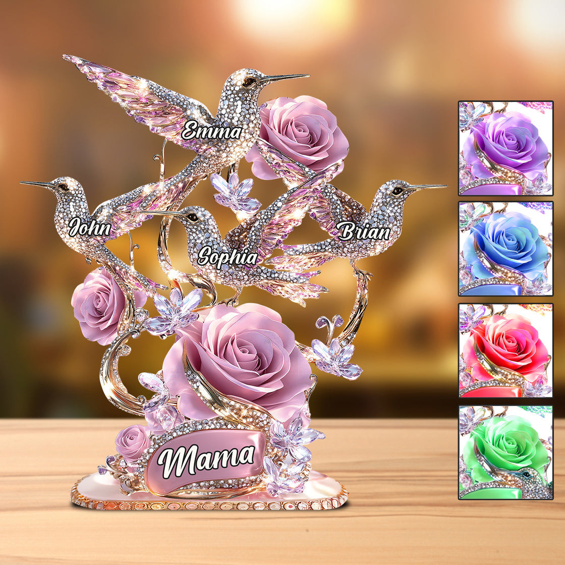 Wir lieben dich – Geschenk für Mama und Oma – Personalisierte Acrylplakette in individueller Form für Mutter