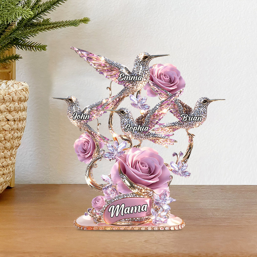 Wir lieben dich – Geschenk für Mama und Oma – Personalisierte Acrylplakette in individueller Form für Mutter