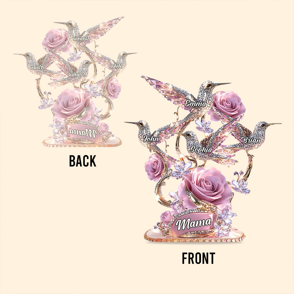 Wir lieben dich – Geschenk für Mama und Oma – Personalisierte Acrylplakette in individueller Form für Mutter