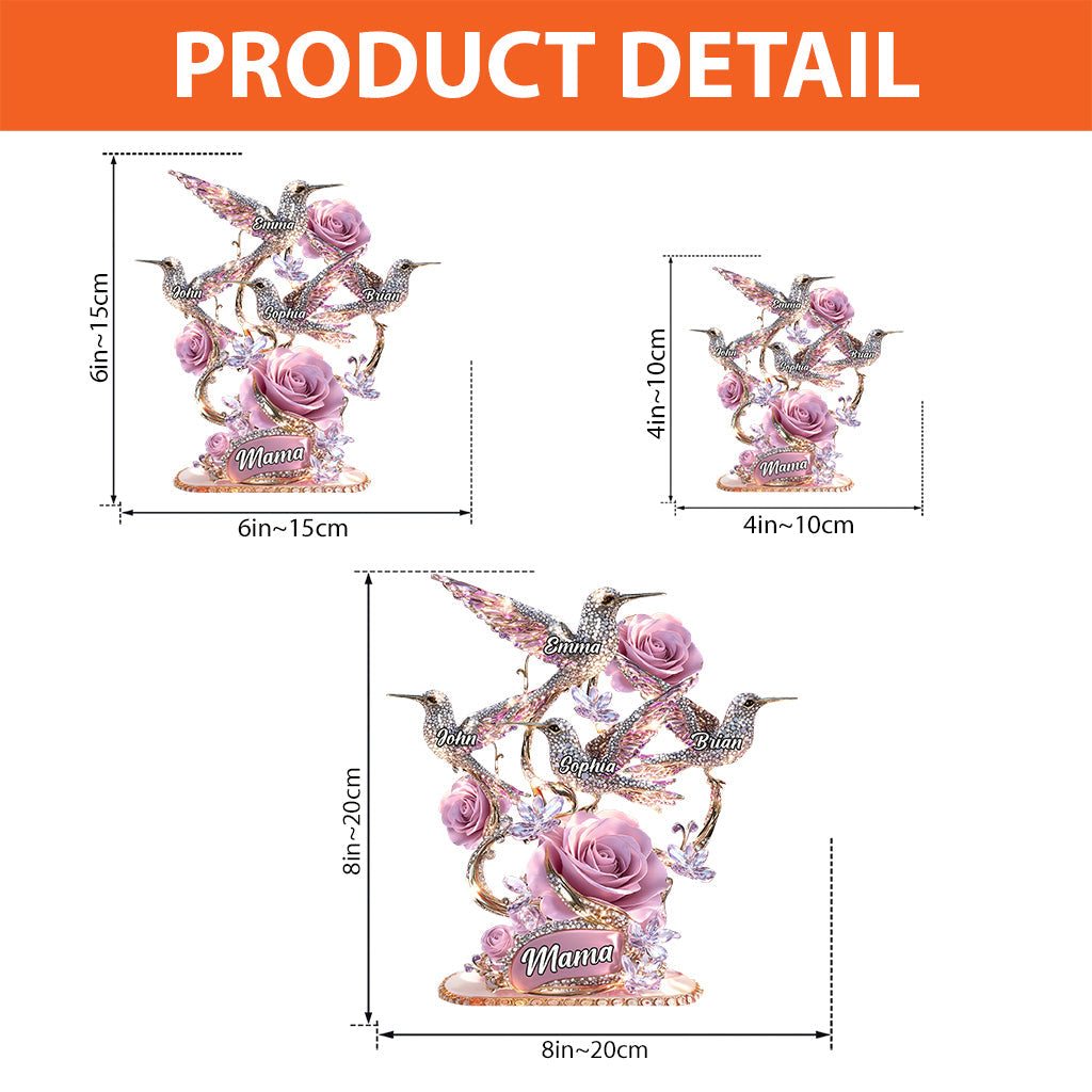 Wir lieben dich – Geschenk für Mama und Oma – Personalisierte Acrylplakette in individueller Form für Mutter