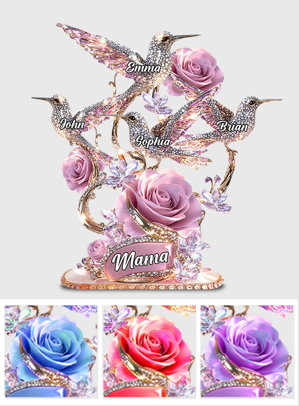 Wir lieben dich – Geschenk für Mama und Oma – Personalisierte Acrylplakette in individueller Form für Mutter