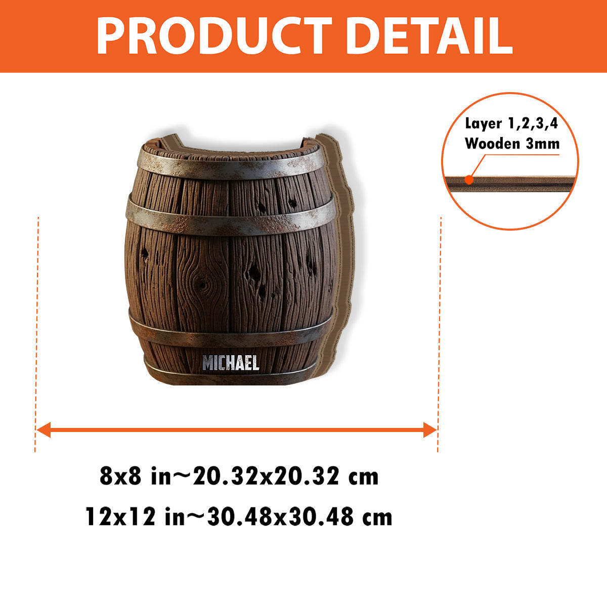 Witziges Bierfass aus Holz – personalisierter Stiftehalter aus Holz