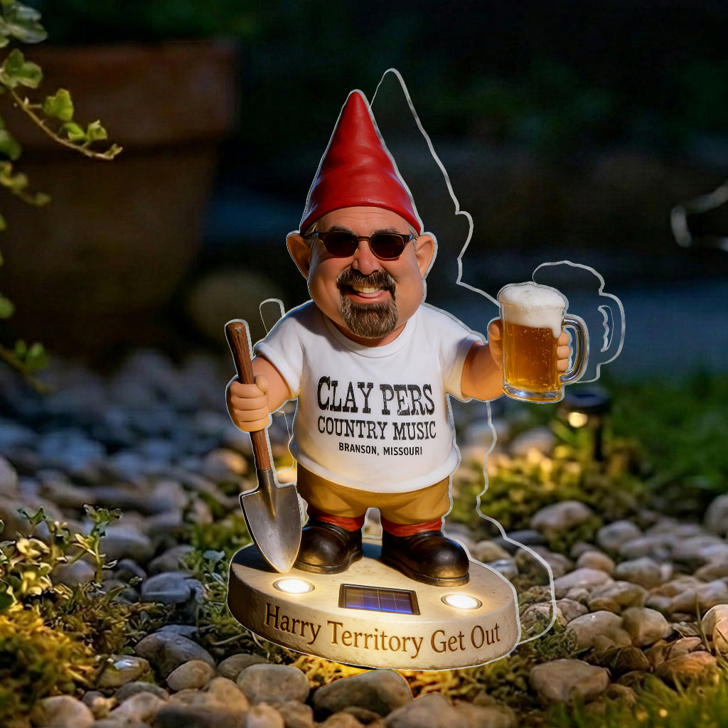 Mein Territorium Raus - Personalisierte Garten Solar Acryl Licht