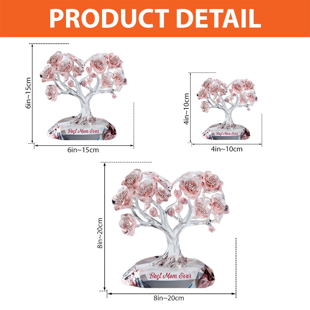 Beste Mama aller Zeiten – Personalisierte Acrylplakette in individueller Form für die Mutter