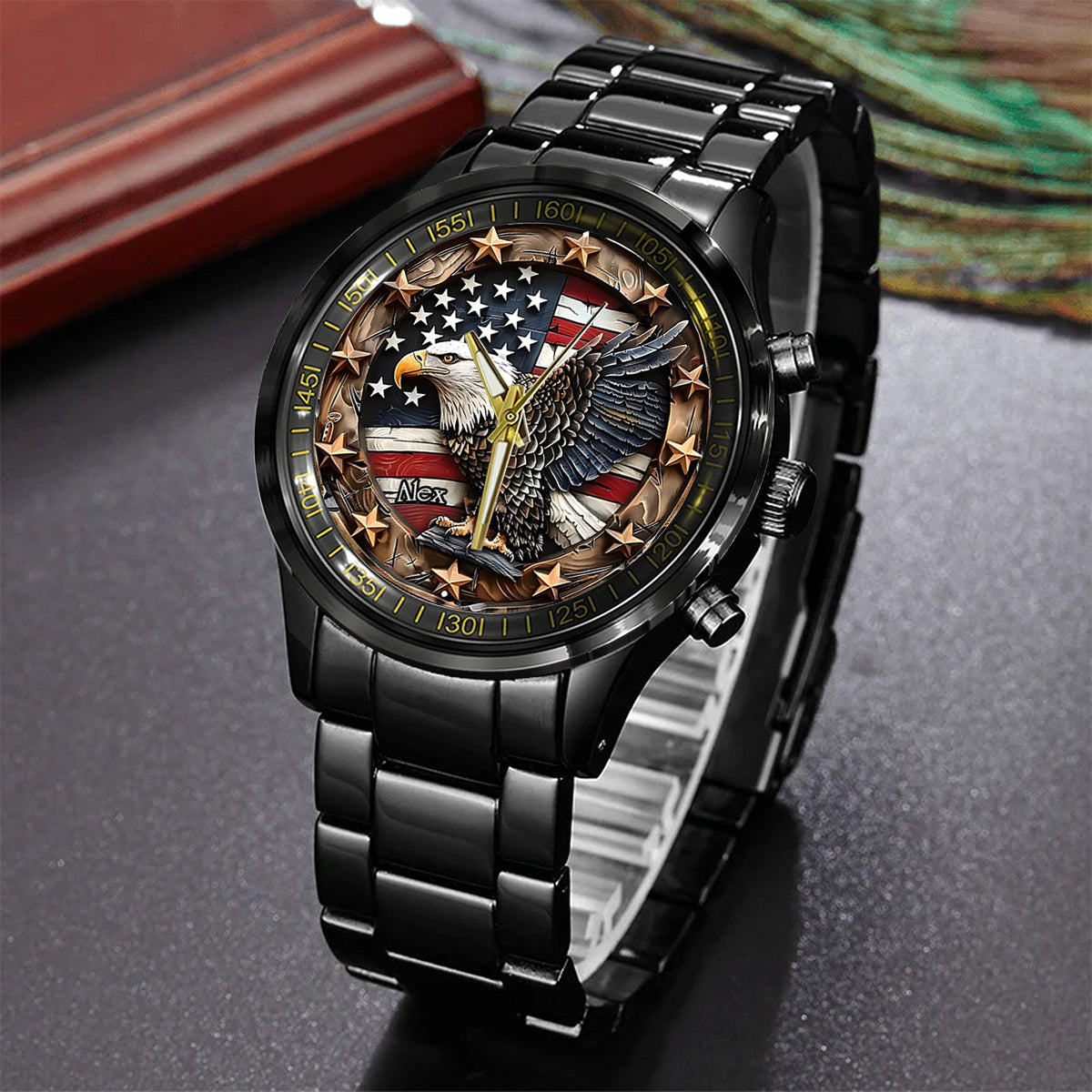 Strong Bald Eagle - Personalized Bald Eagle Hand Watch