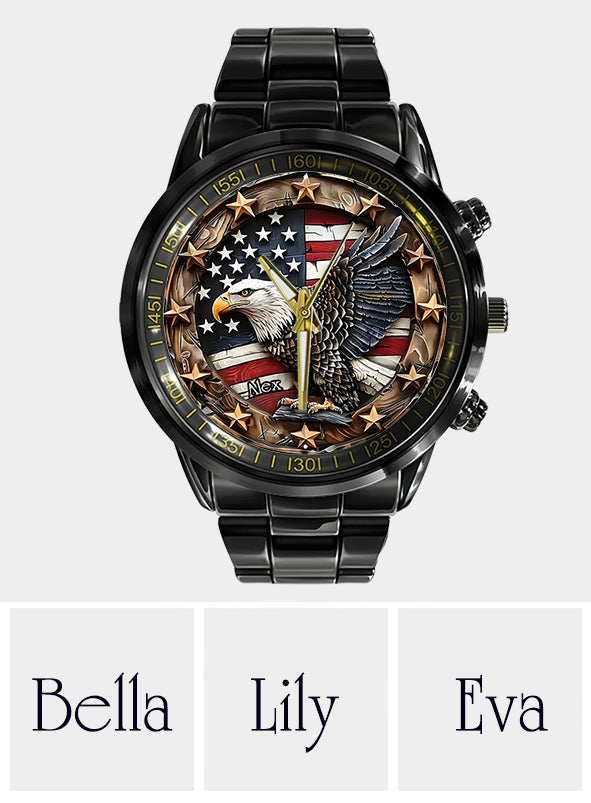 Strong Bald Eagle - Personalized Bald Eagle Hand Watch