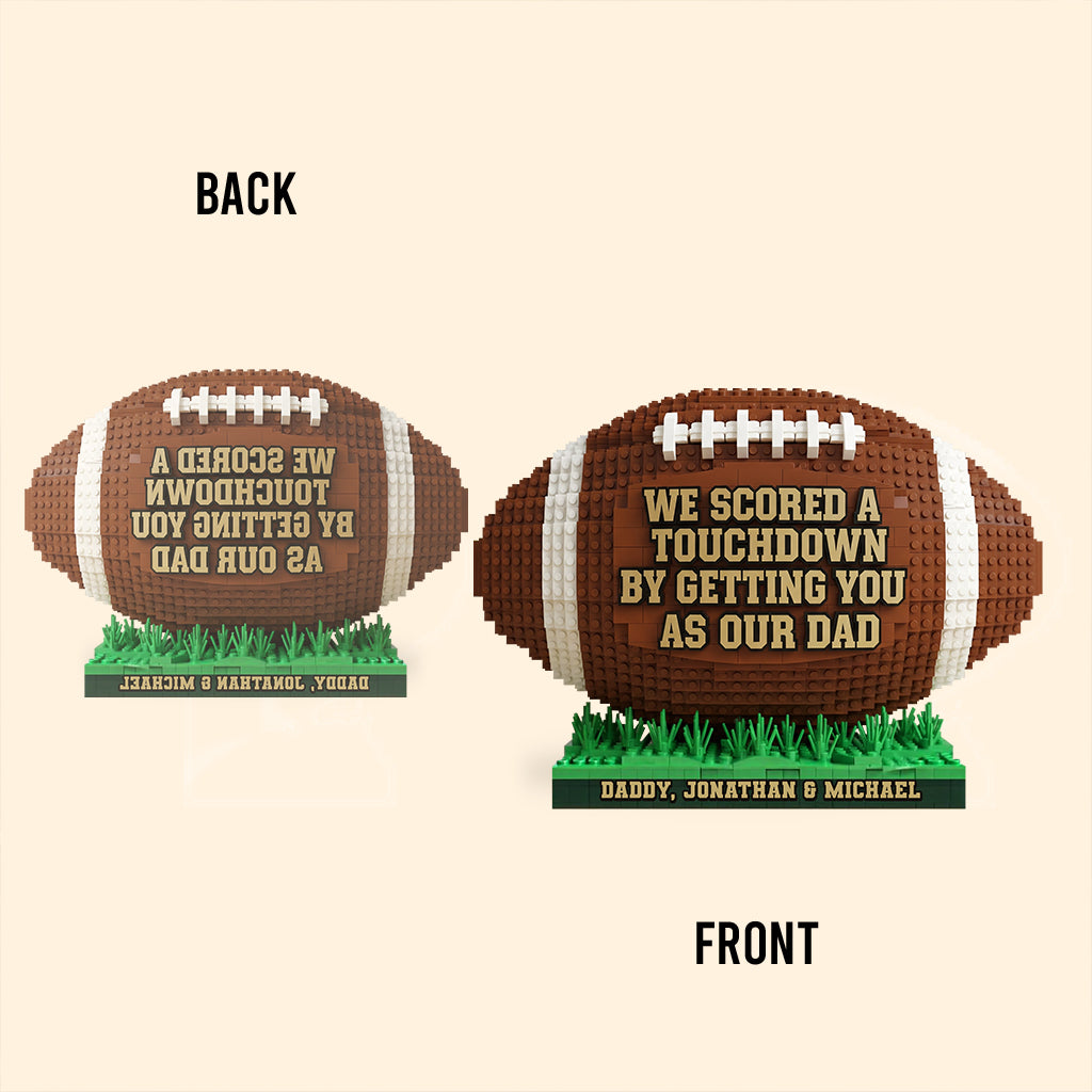 American Football Dad – Personalisierte Acrylplakette in Fußballform