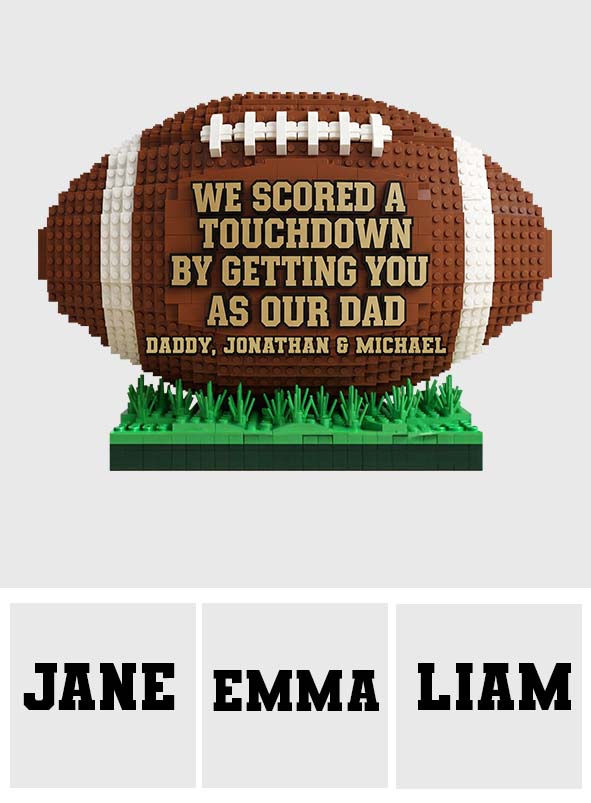 American Football Dad – Personalisierte Acrylplakette in Fußballform