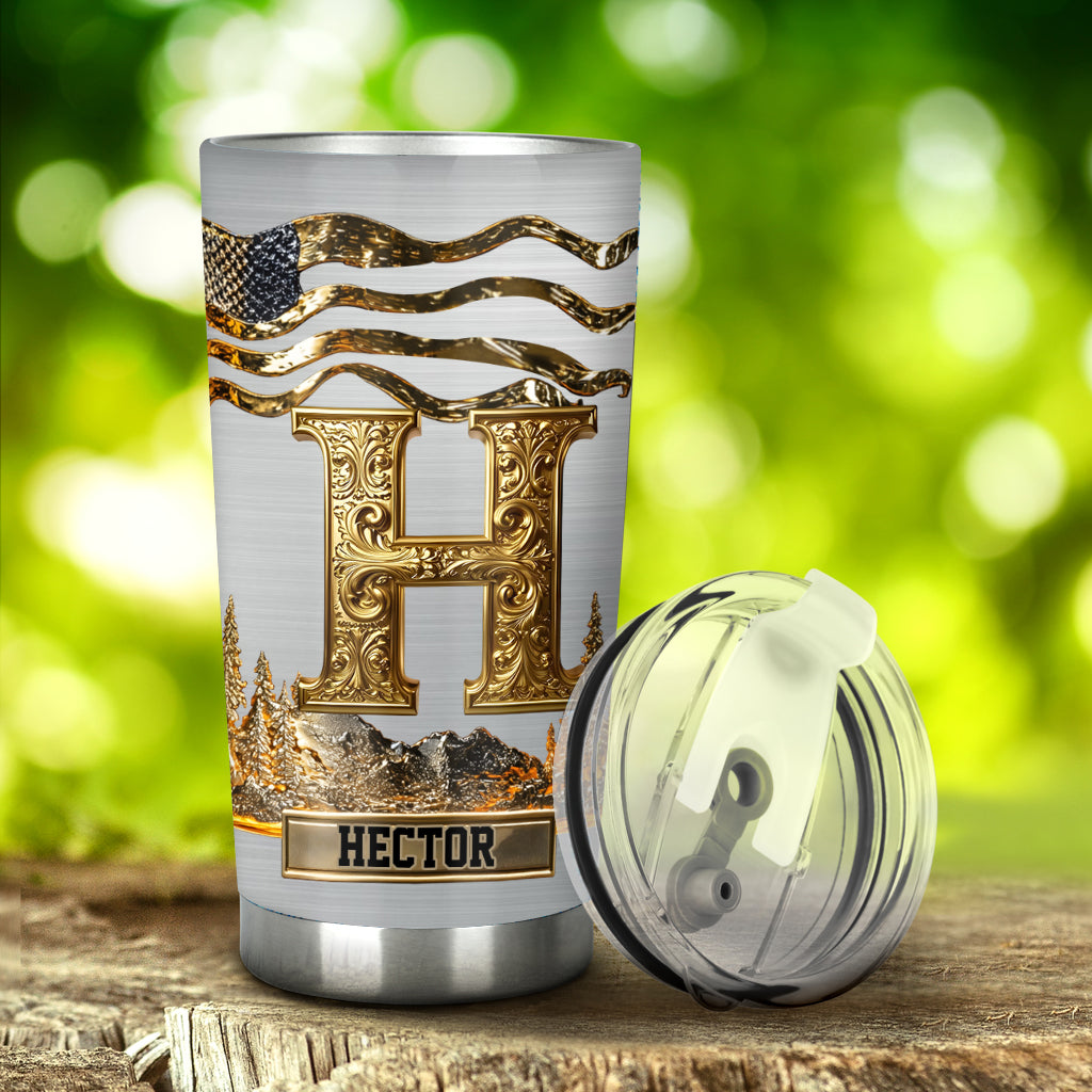 Namensinitialen-Alphabet - Personalisierter Luxus-Trinkbecher