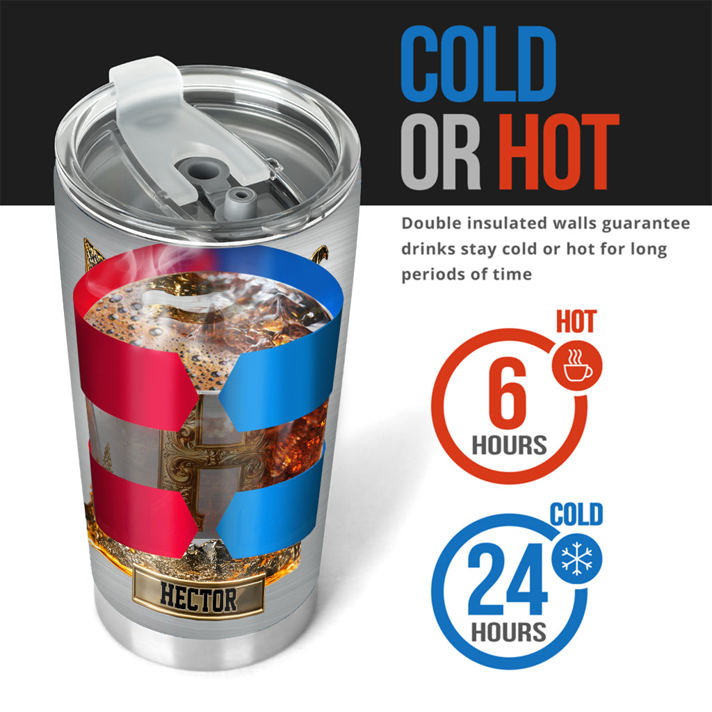 Namensinitialen-Alphabet - Personalisierter Luxus-Trinkbecher