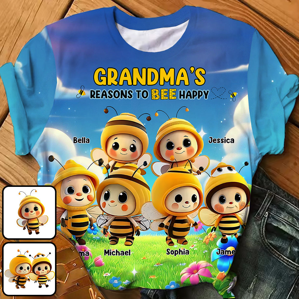 Grund zum Glücklichsein – Personalisiertes Oma-Shirt