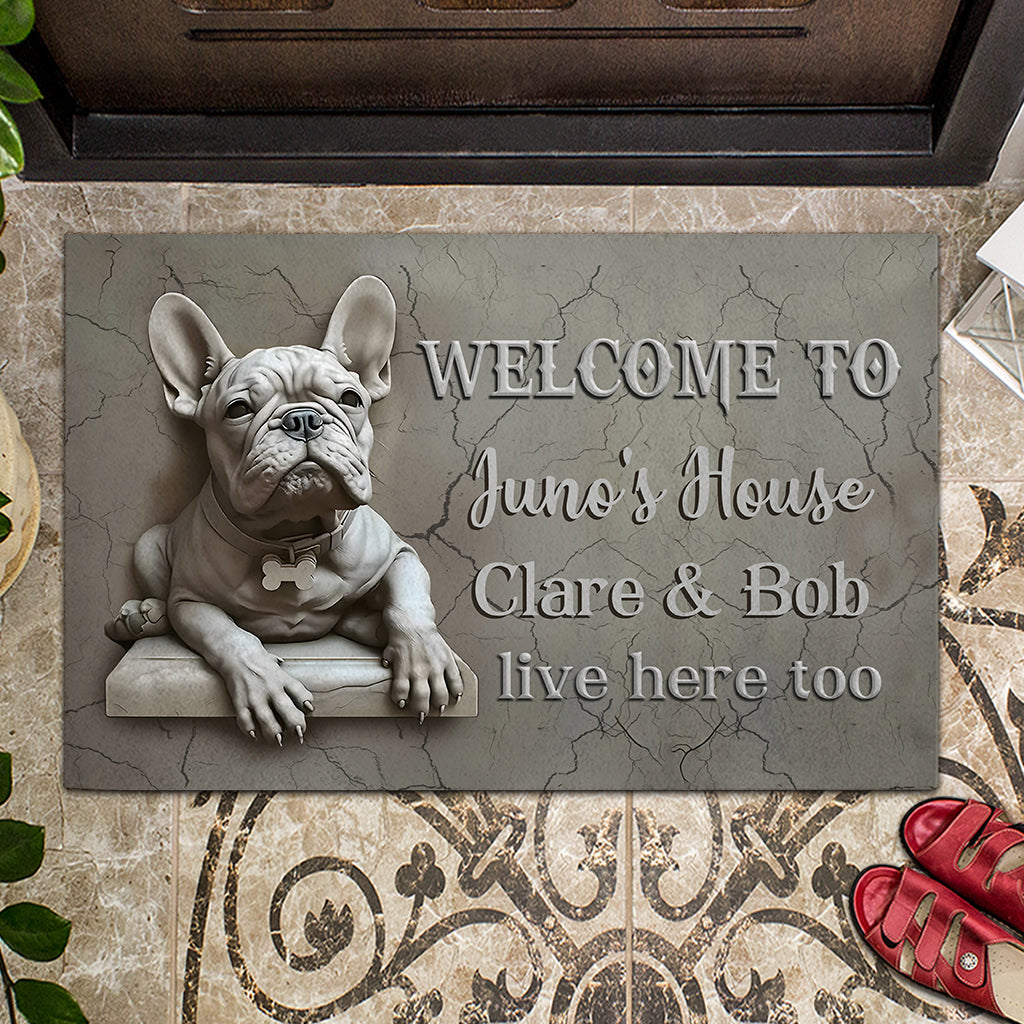 Französische Bulldogge – Personalisierte Fußmatte mit französischer Bulldogge
