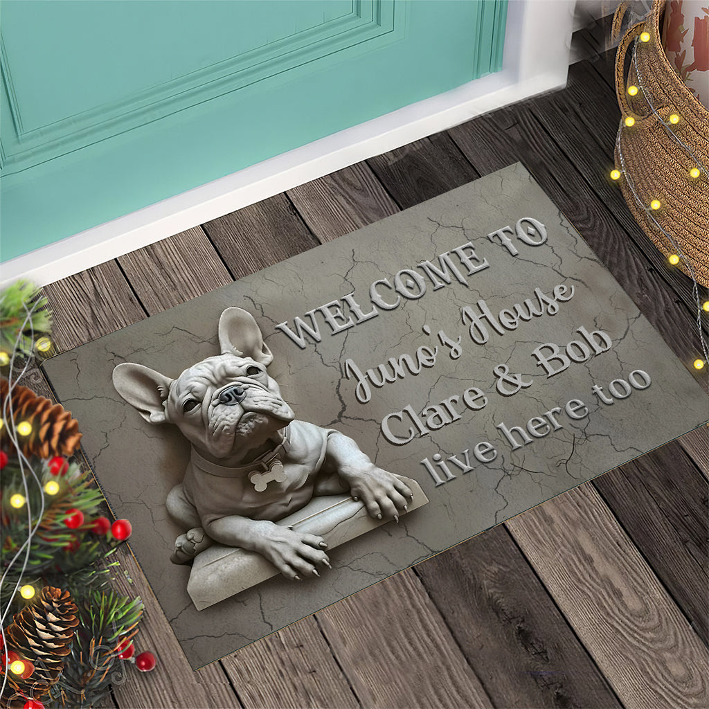 Französische Bulldogge – Personalisierte Fußmatte mit französischer Bulldogge