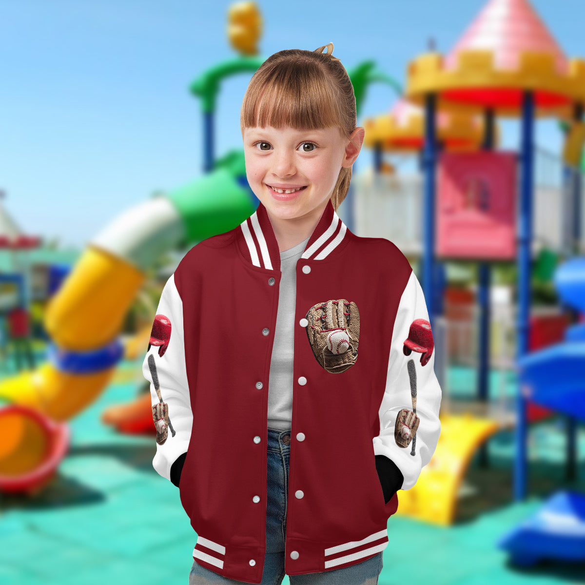 Baseball Life – Personalisierte Baseball-Collegejacke