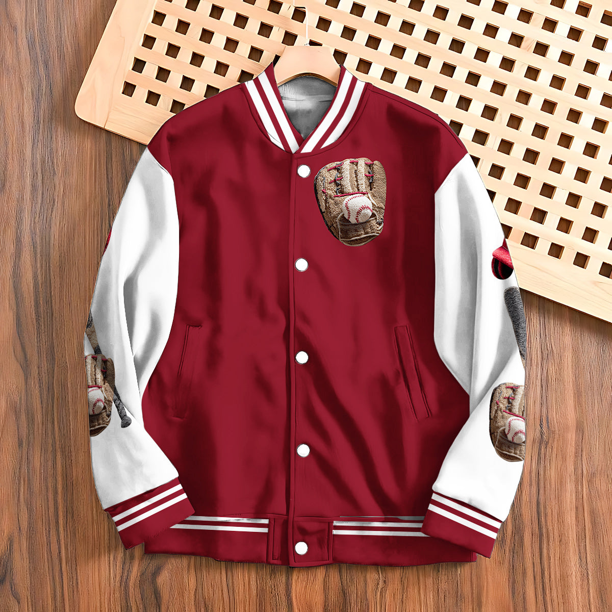 Baseball Life – Personalisierte Baseball-Collegejacke
