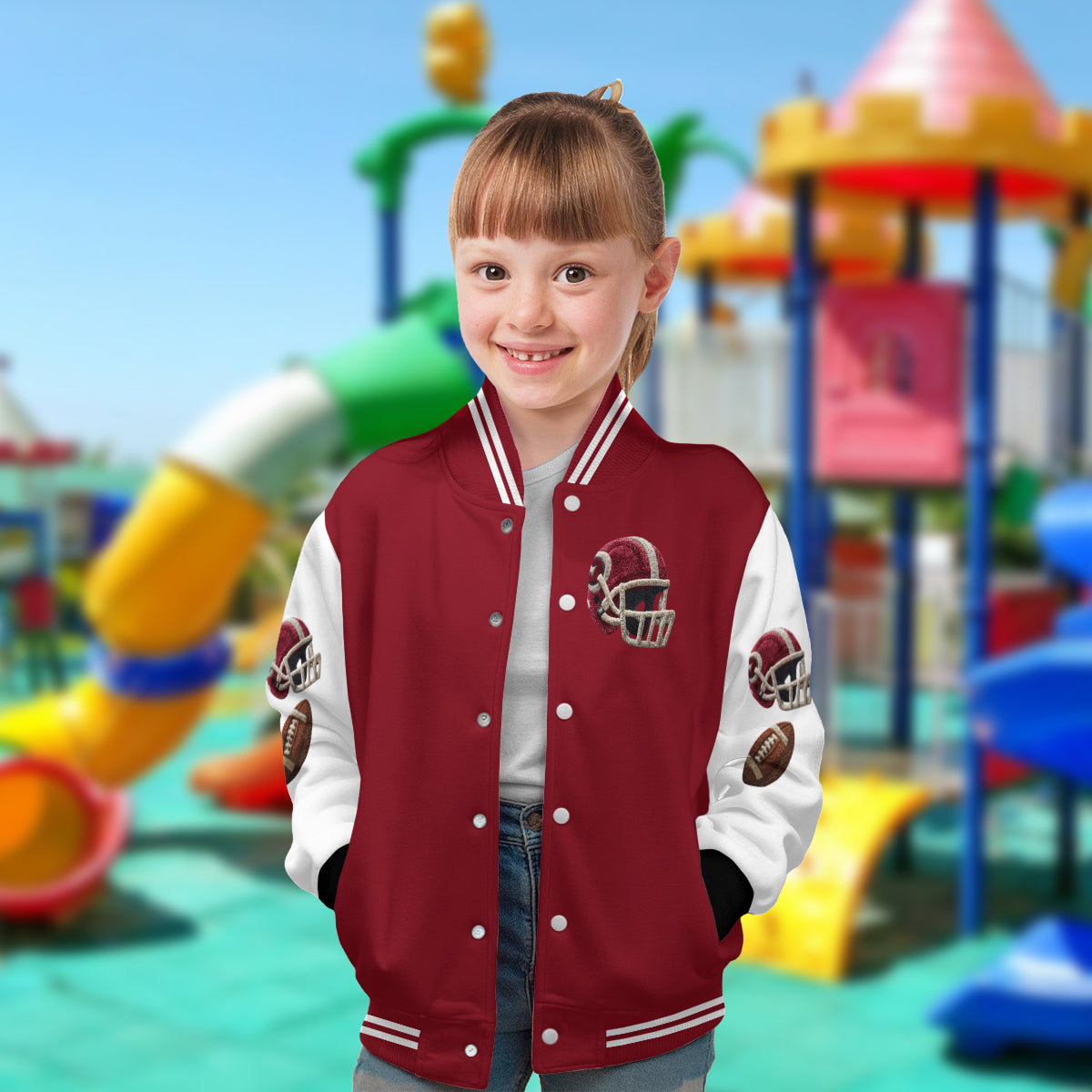 Love Football - Personalized Football Varsity Jacket