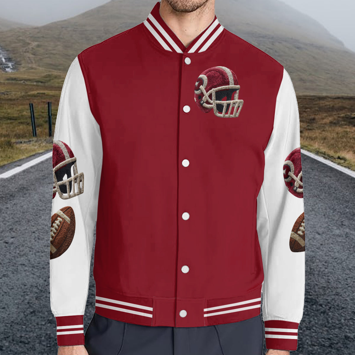 Love Football - Personalized Football Varsity Jacket