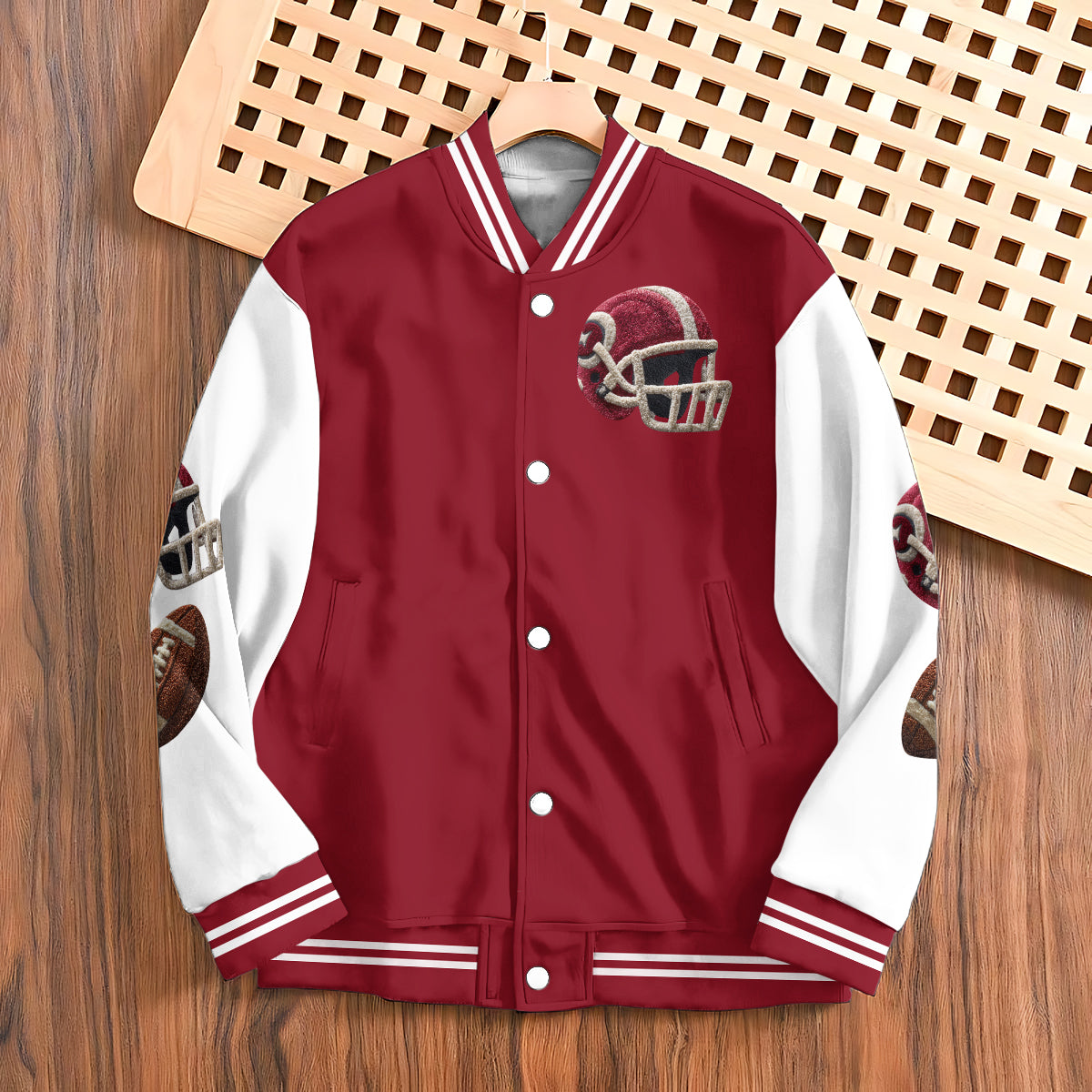 Love Football - Personalized Football Varsity Jacket