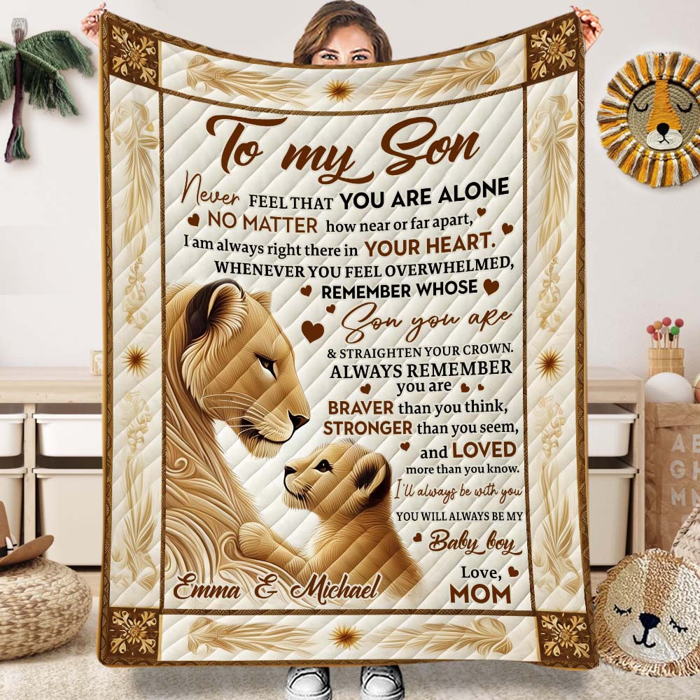 To My Son - Personalized Mother Blanket