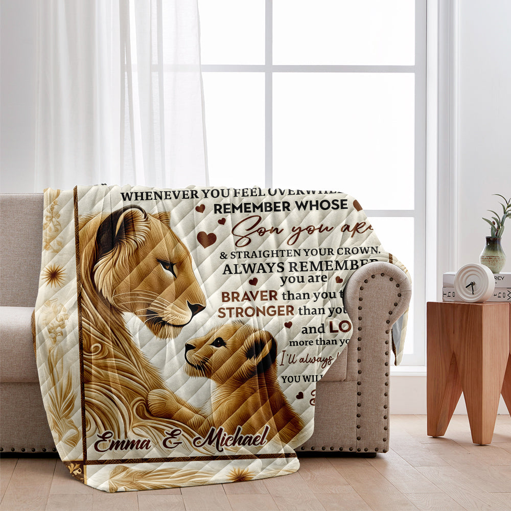 To My Son - Personalized Mother Blanket