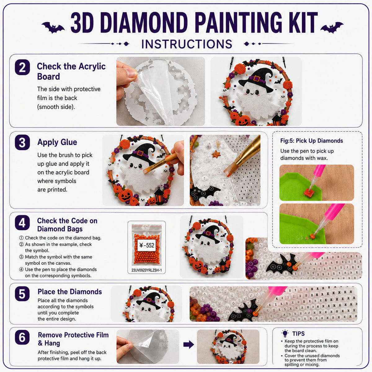 Birthday Gift - Personalized Birthday Diamond Painting Ornament Kit