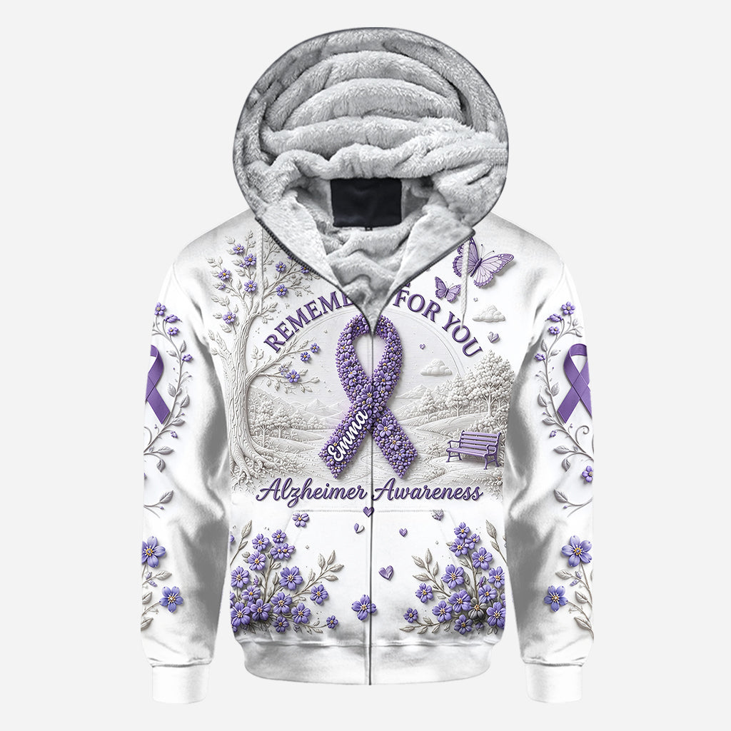 I Will Remember For You Purple - Personalized Alzheimer Awareness All Over Shirt
