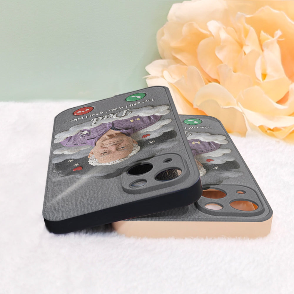 Der Anruf, den ich so gerne angenommen hätte… – Personalisierte Gedenk-Handyhülle aus Leder