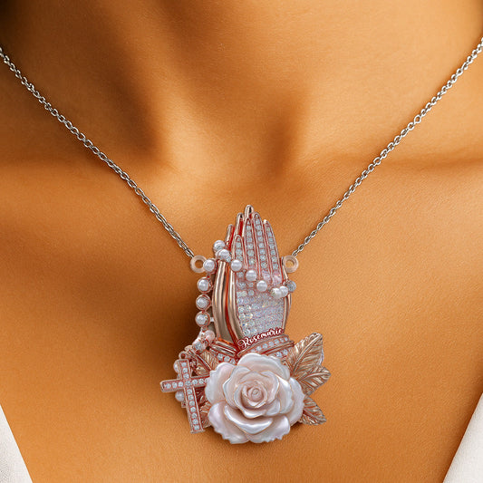 I Pray To God - Personalized Christian Custom Shaped Pendant Necklace