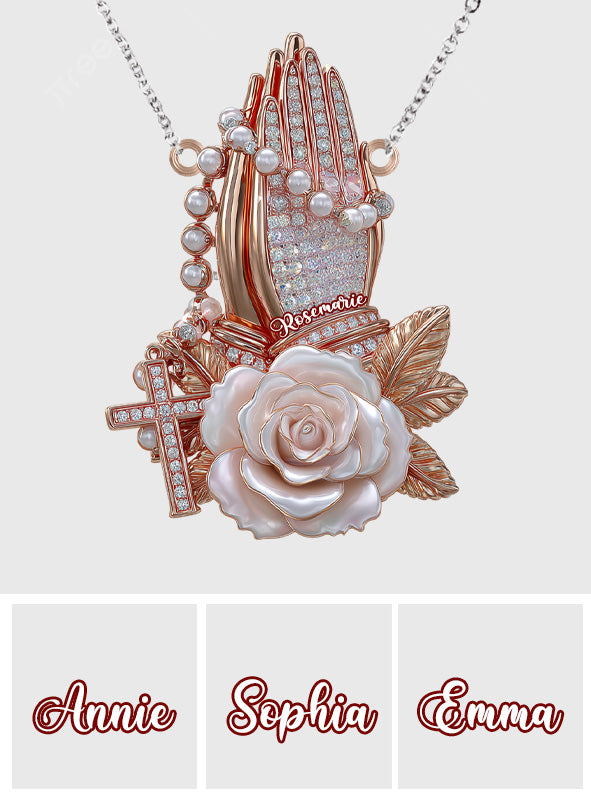 Ich bete zu Gott – Personalisierte christliche Halskette mit individuell geformtem Anhänger